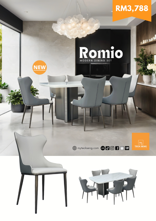 Romio Marble Diningset